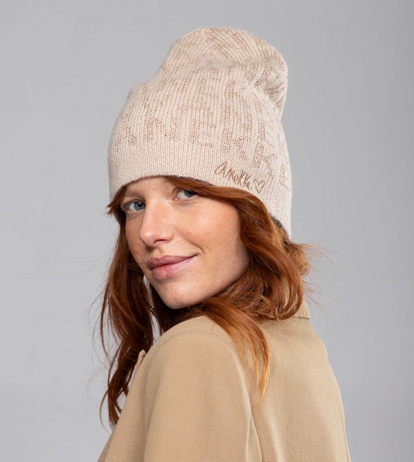 Anekke Beige Contemporary Knit Šeširi | 32956-PVGR
