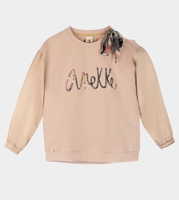 Anekke Beige Cut-out Dukserice | 31964-QVED
