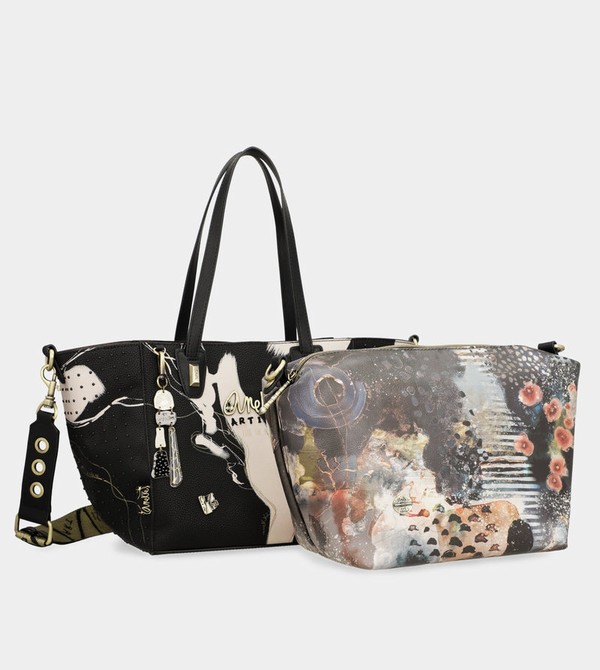 Anekke Large Black Shopper Nature Shodō Torba Tote | 29351-RHMI