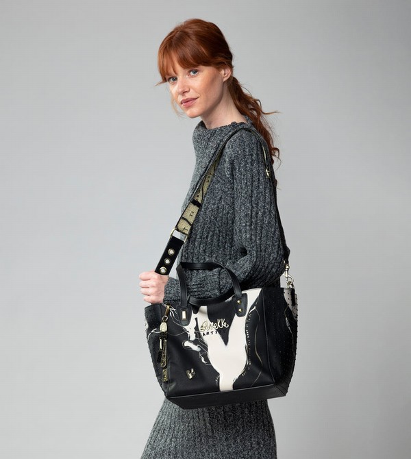 Anekke Large Black Shopper Nature Shodō Torba Tote | 29351-RHMI