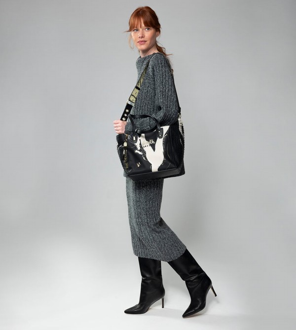 Anekke Large Black Shopper Nature Shodō Torbica | 08356-GKQY