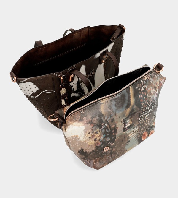 Anekke Large Brown Shopper Nature Shodō Torba Tote | 10293-EDFS