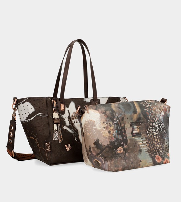 Anekke Large Brown Shopper Nature Shodō Torba Tote | 10293-EDFS
