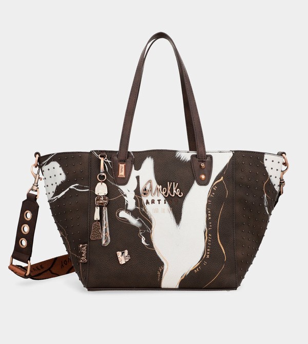 Anekke Large Brown Shopper Nature Shodō Torba Tote | 10293-EDFS