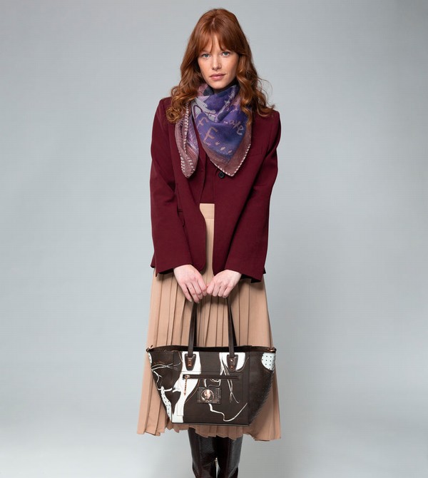 Anekke Large Brown Shopper Nature Shodō Torba Tote | 10293-EDFS