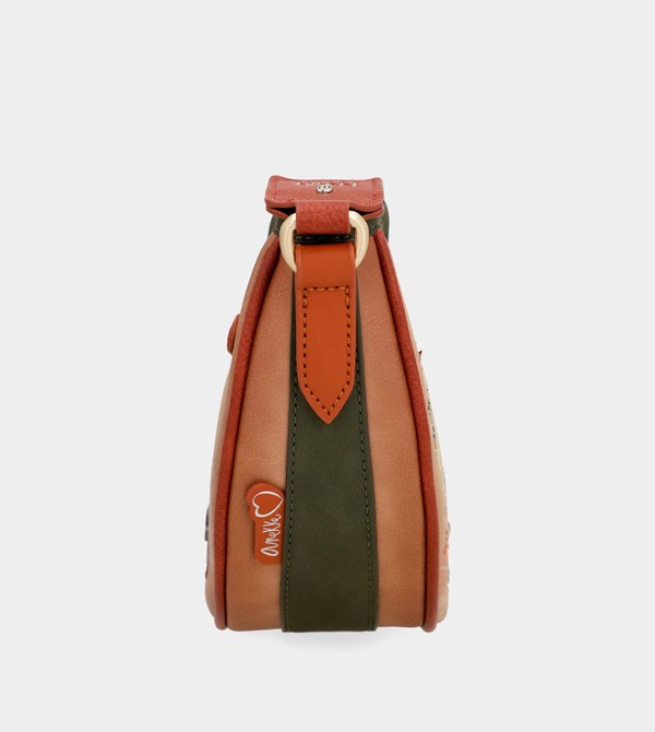 Anekke Peace & Love Camel Oval Torbe za Rame | 70562-GCEX