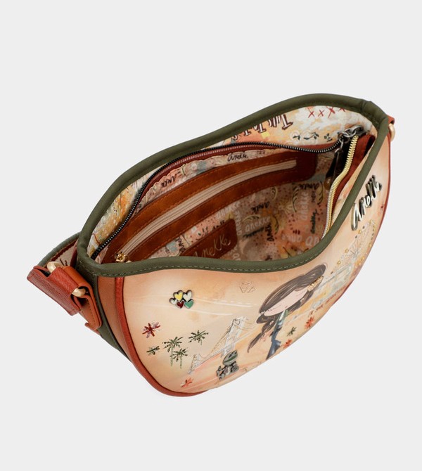 Anekke Peace & Love Camel Oval Torbe za Rame | 70562-GCEX