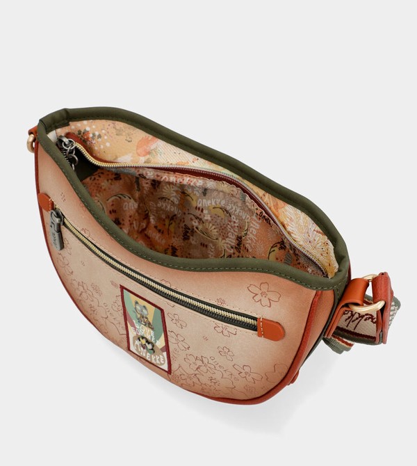 Anekke Peace & Love Camel Oval Torbe za Rame | 70562-GCEX