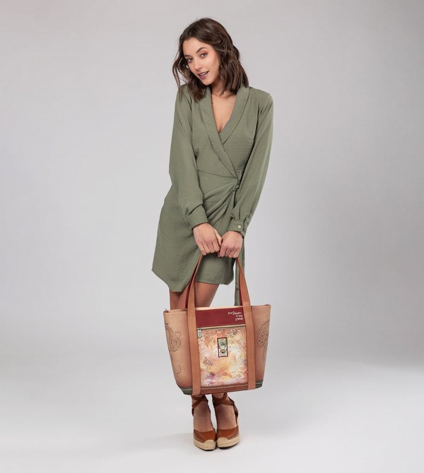 Anekke Peace & Love Camel Shopping Torbe za Rame | 70483-ALUV