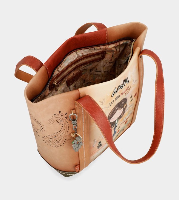 Anekke Peace & Love Camel Shopping Torbe za Rame | 70483-ALUV