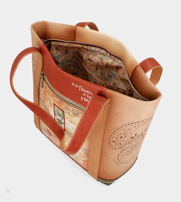 Anekke Peace & Love Camel Shopping Torbe za Rame | 70483-ALUV