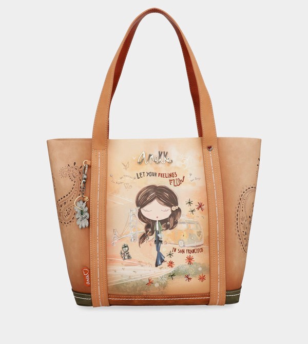 Anekke Peace & Love Camel Shopping Torbe za Rame | 70483-ALUV