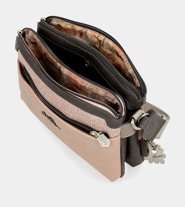 Anekke Peace & Love Pink 2-compartment Torba Crossbody | 68043-OINS