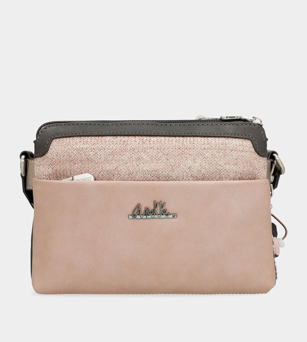 Anekke Peace & Love Pink 2-compartment Torba Crossbody | 68043-OINS