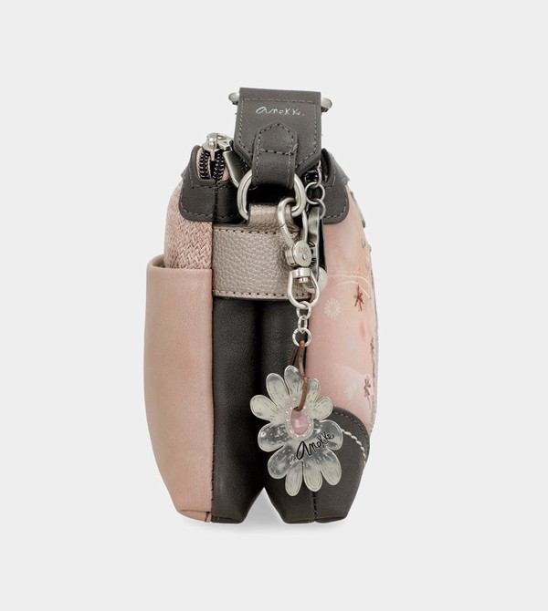 Anekke Peace & Love Pink 2-compartment Torba Crossbody | 68043-OINS