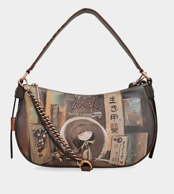 Anekke Shōen Oval With Chain Torbe za Rame | 21807-CYLR